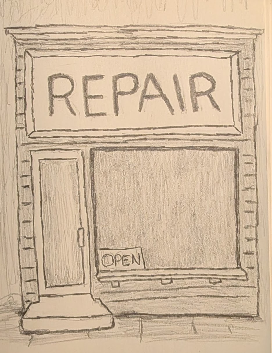 Repair shop sketch